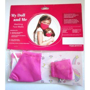 My Doll and Me Matching Face Masks - Kids/Dolls 6+ - Toy Face Cover Child & Doll